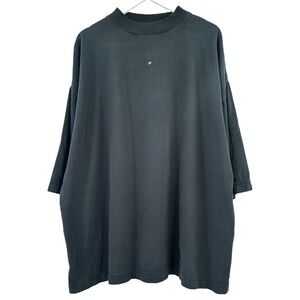 Yeezy Gap YZY Engineered By Balenciaga Washed Black Ultra Oversized Logo T-Shirt